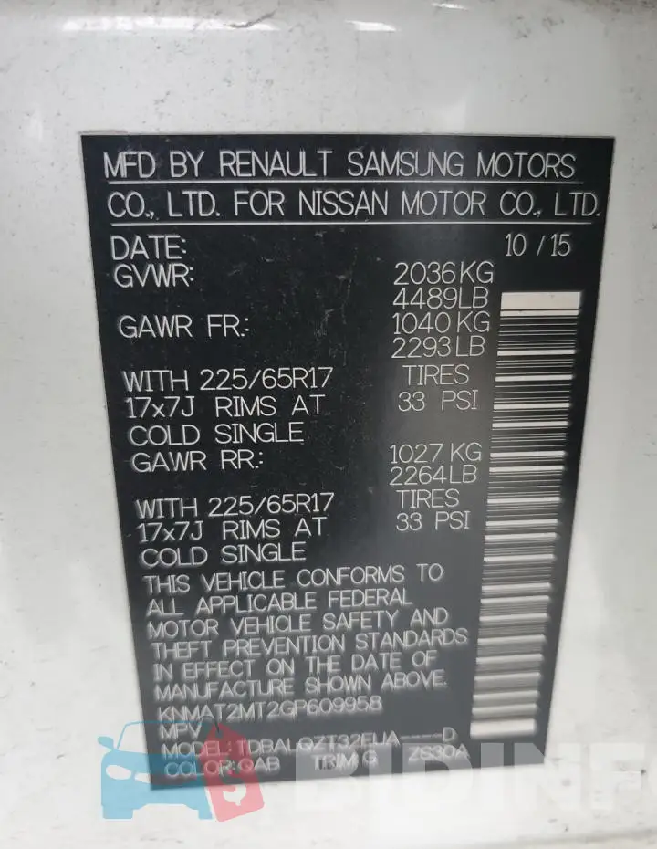 KNMAT2MT2GP609958 Photo# 13
