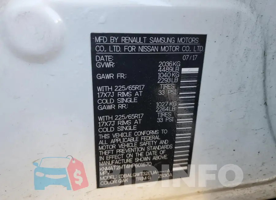 KNMAT2MT4HP601670 Photo# 13