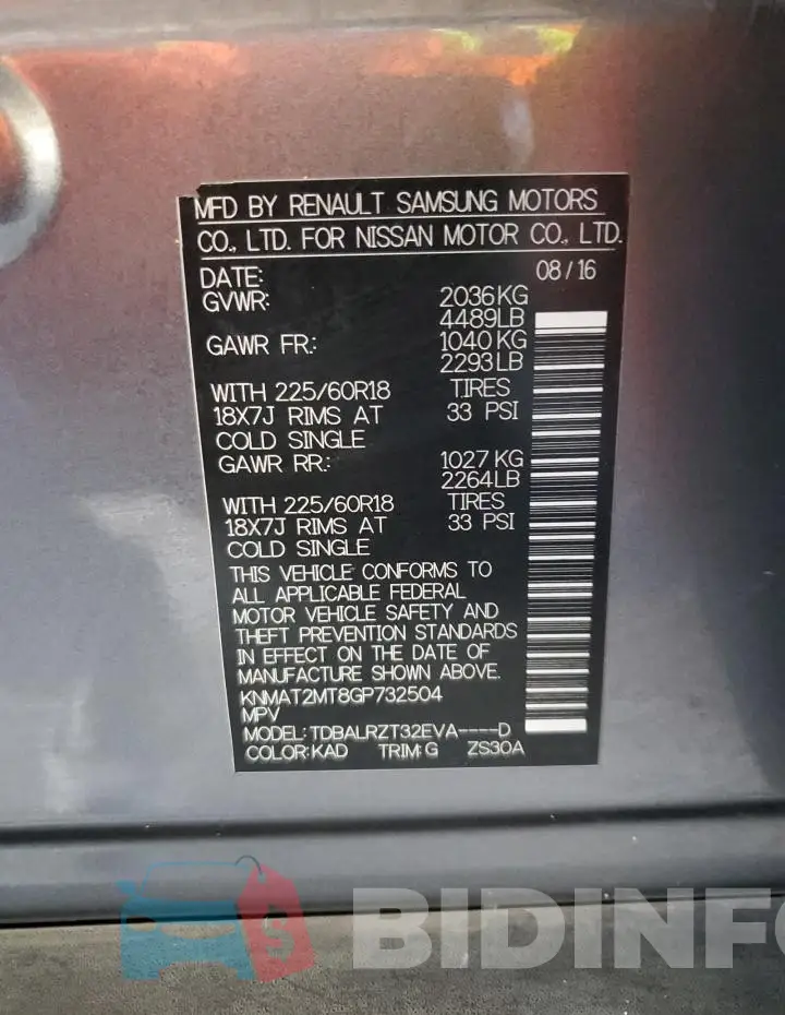 KNMAT2MT8GP732504 Photo# 12