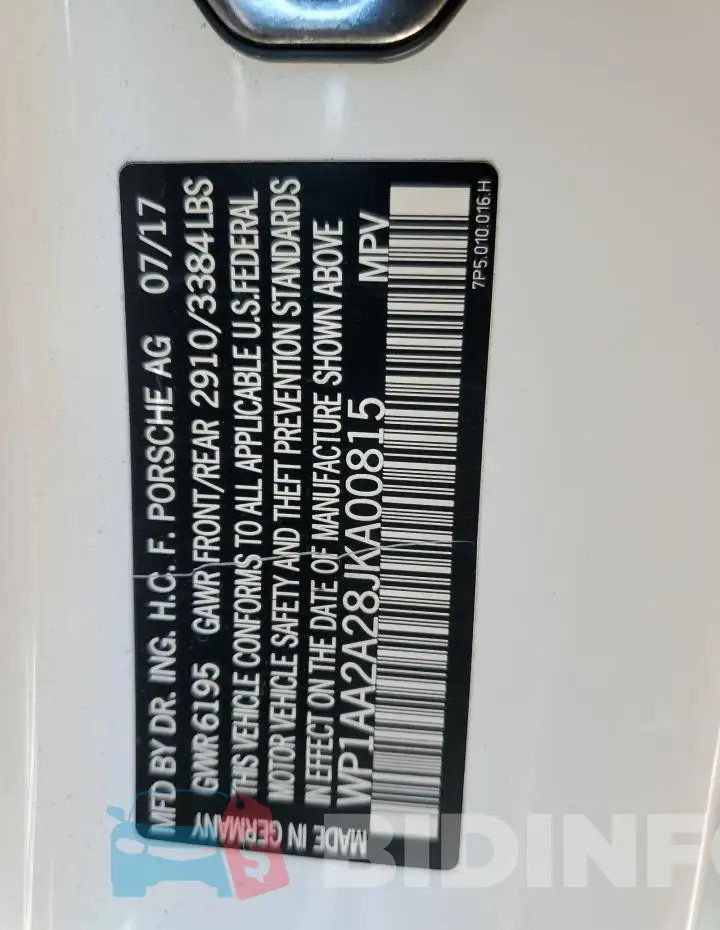 WP1AA2A28JKA00815 Photo# 13