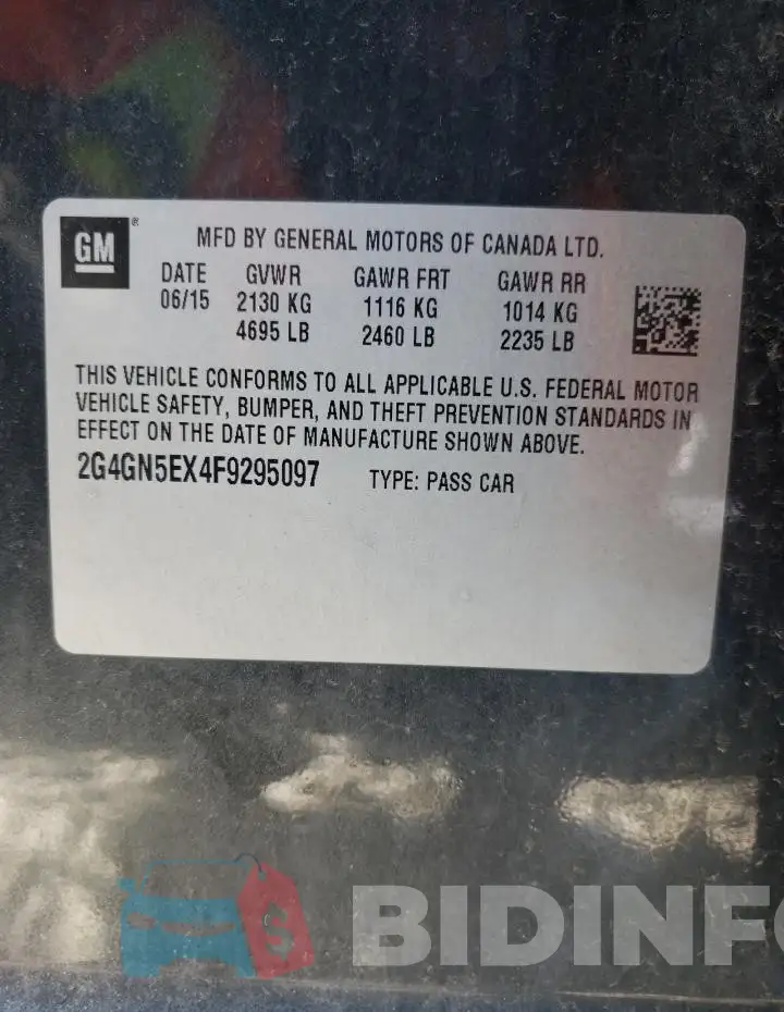 2G4GN5EX4F9295097 Photo# 12