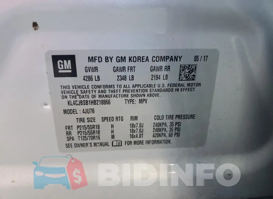 KL4CJBSB1HB218866 Photo# 13