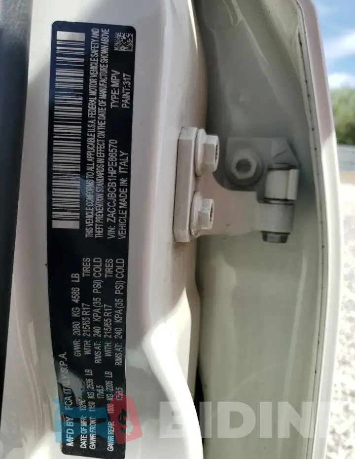 ZACCJBCB1HPE86570 Photo# 13