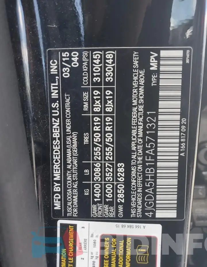 4JGDA5HB1FA571321 Photo# 13