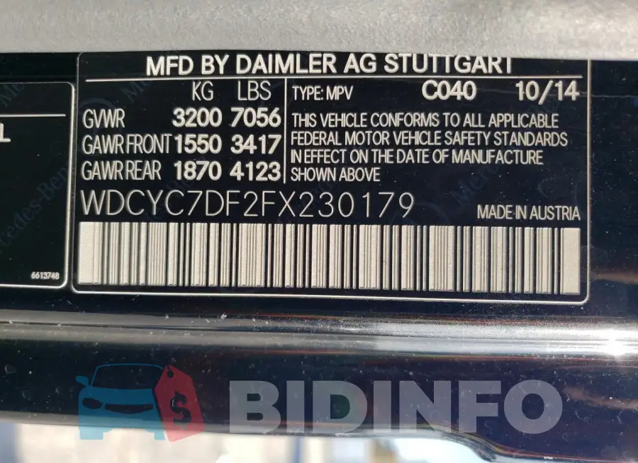 WDCYC7DF2FX230179 Photo# 13