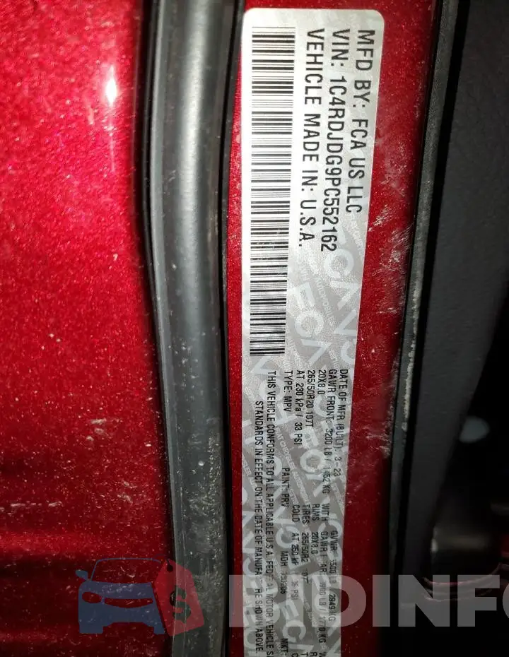 1C4RDJDG9PC552162 Photo# 13