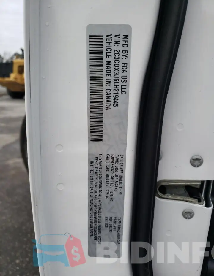 2C3CDXGJ6LH219445 Photo# 12