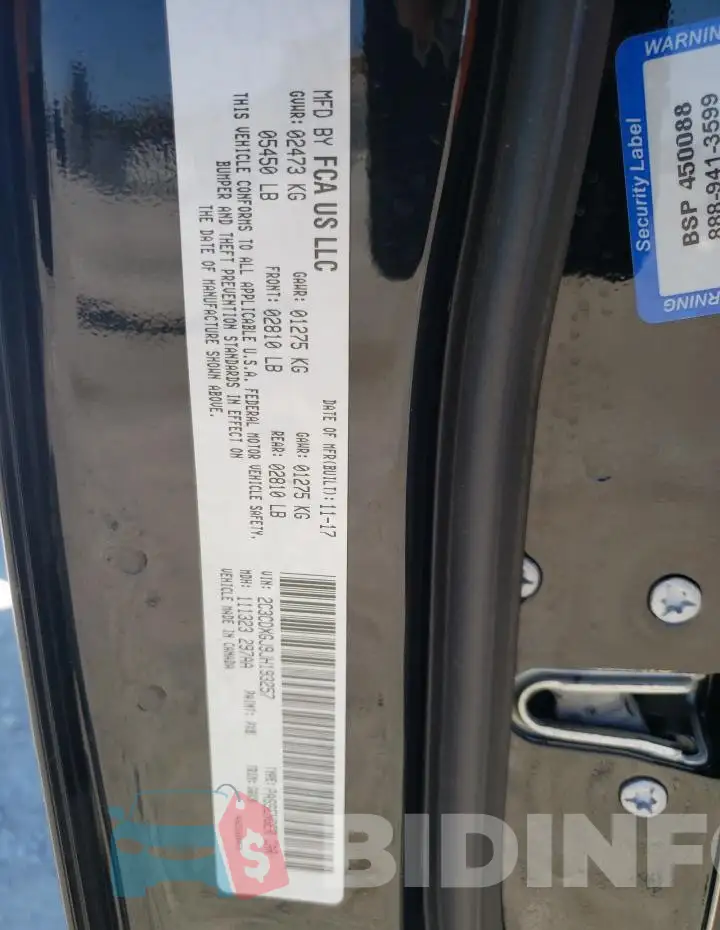 2C3CDXGJ9JH193257 Photo# 12