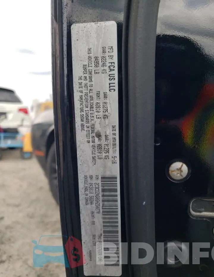 2C3CDZAG0GH250270 Photo# 12