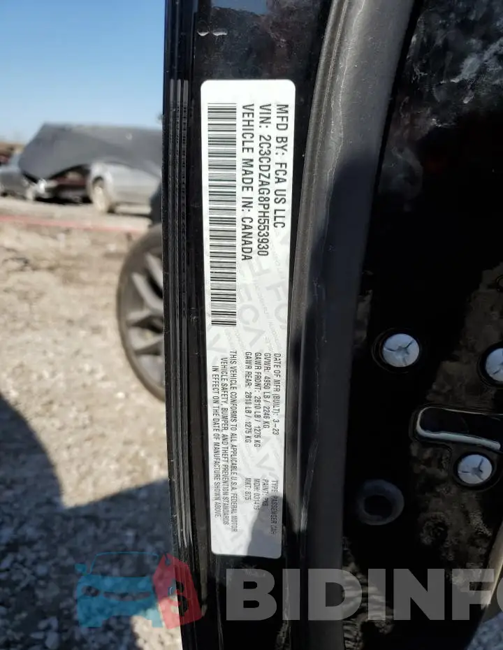 2C3CDZAG8PH553930 Photo# 13