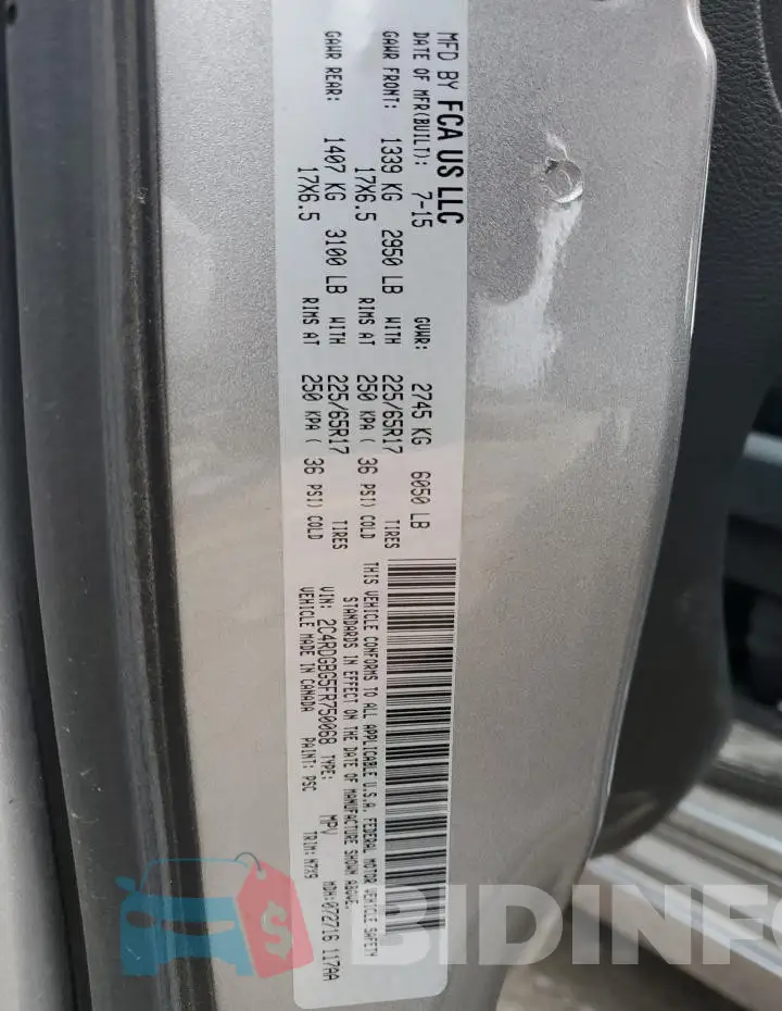 2C4RDGBG5FR750068 Photo# 13
