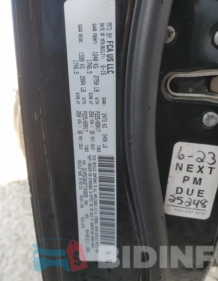 3C4PDCBG3FT743925 Photo# 13