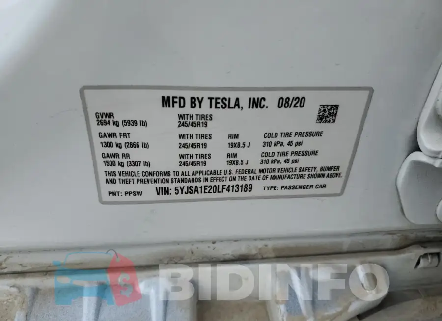 5YJSA1E20LF413189 Photo# 13