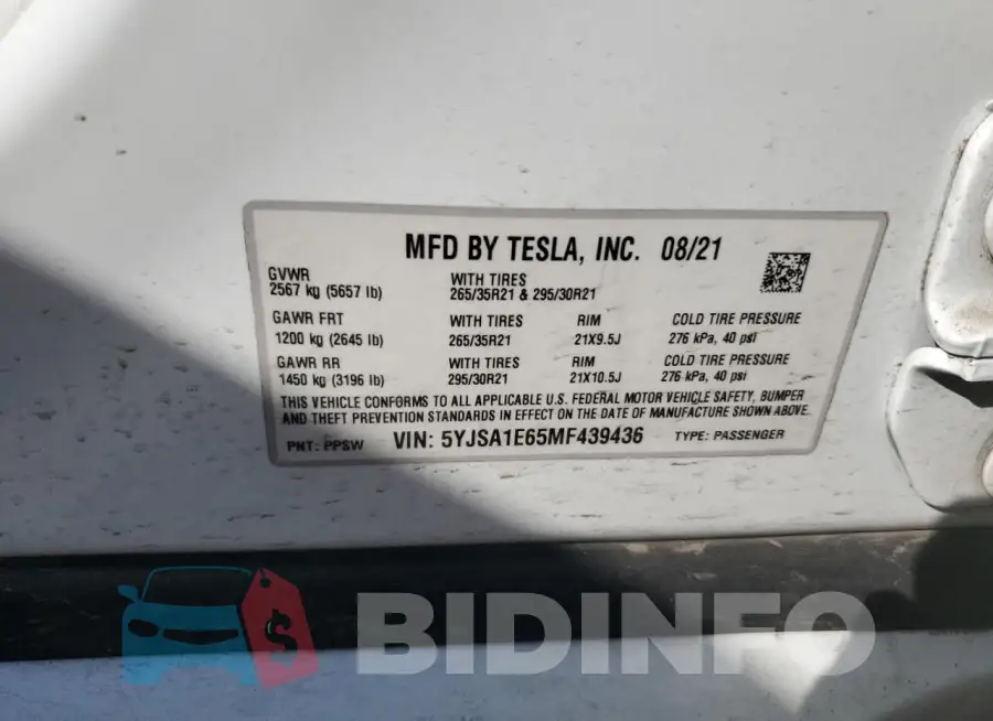 5YJSA1E65MF439436 Photo# 13