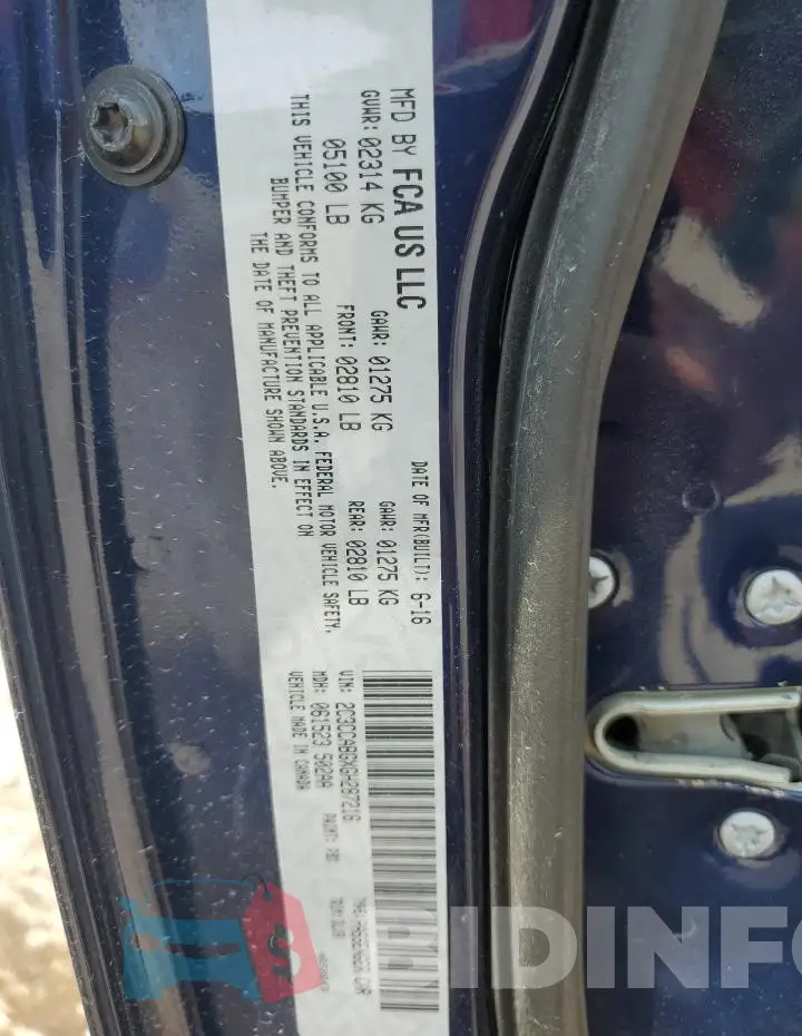 2C3CCABGXGH287216 Photo# 12