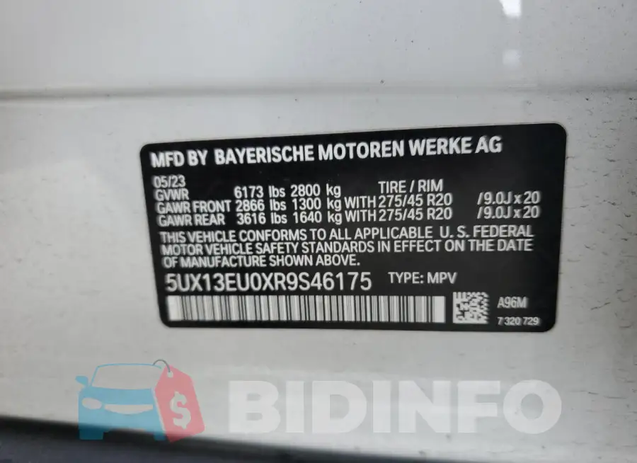 5UX13EU0XR9S46175 Photo# 13
