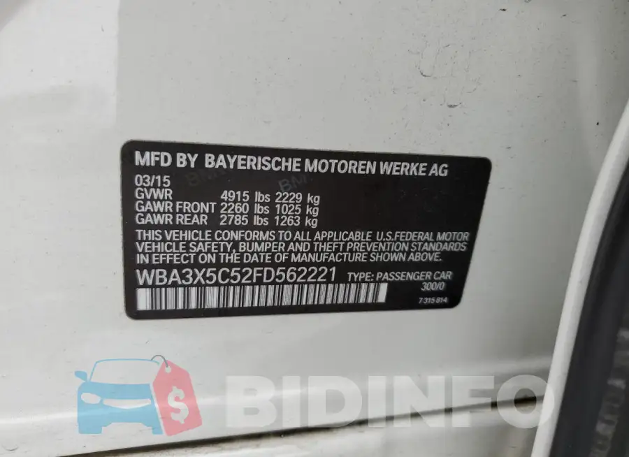 WBA3X5C52FD562221 Photo# 12