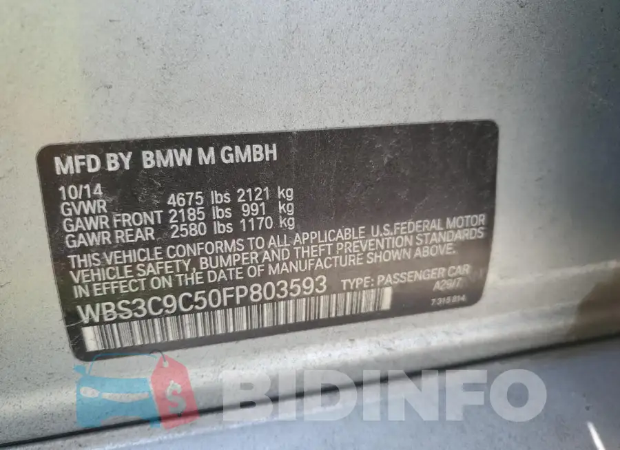WBS3C9C50FP803593 Photo# 12