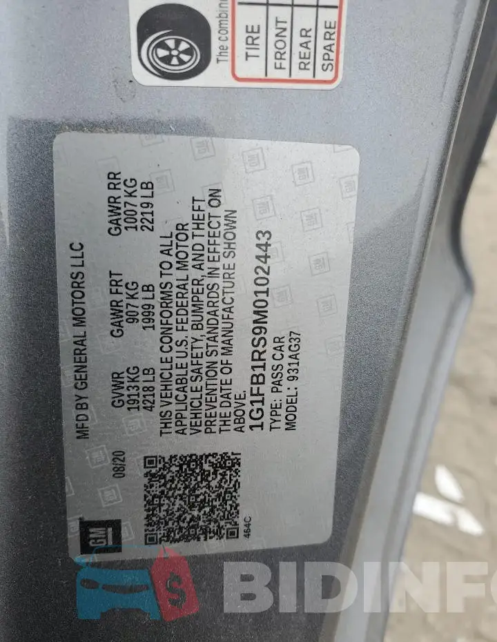 1G1FB1RS9M0102443 Photo# 12