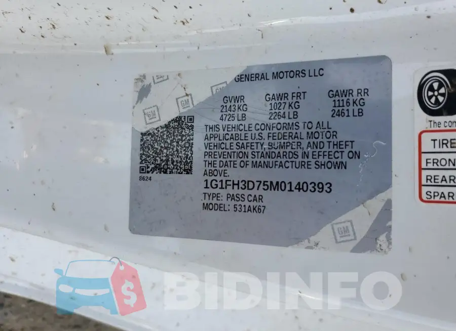 1G1FH3D75M0140393 Photo# 11