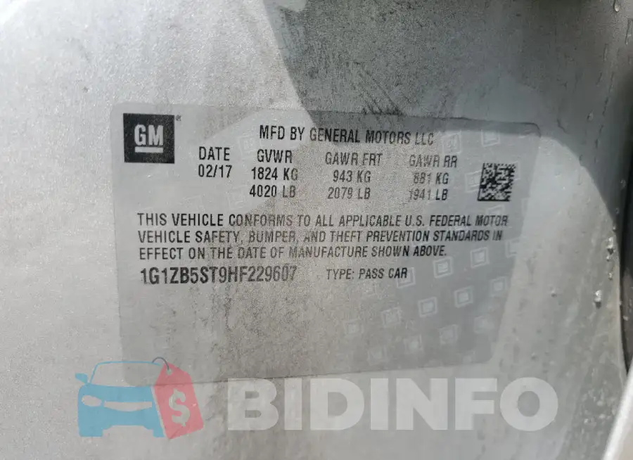 1G1ZB5ST9HF229607 Photo# 13