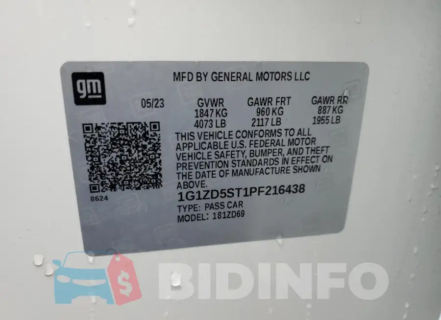1G1ZD5ST1PF216438 Photo# 12