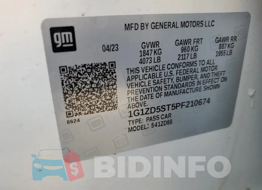 1G1ZD5ST5PF210674 Photo# 12