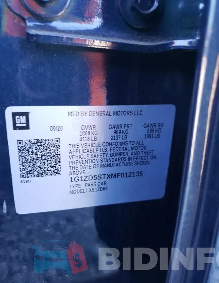 1G1ZD5STXMF012135 Photo# 13