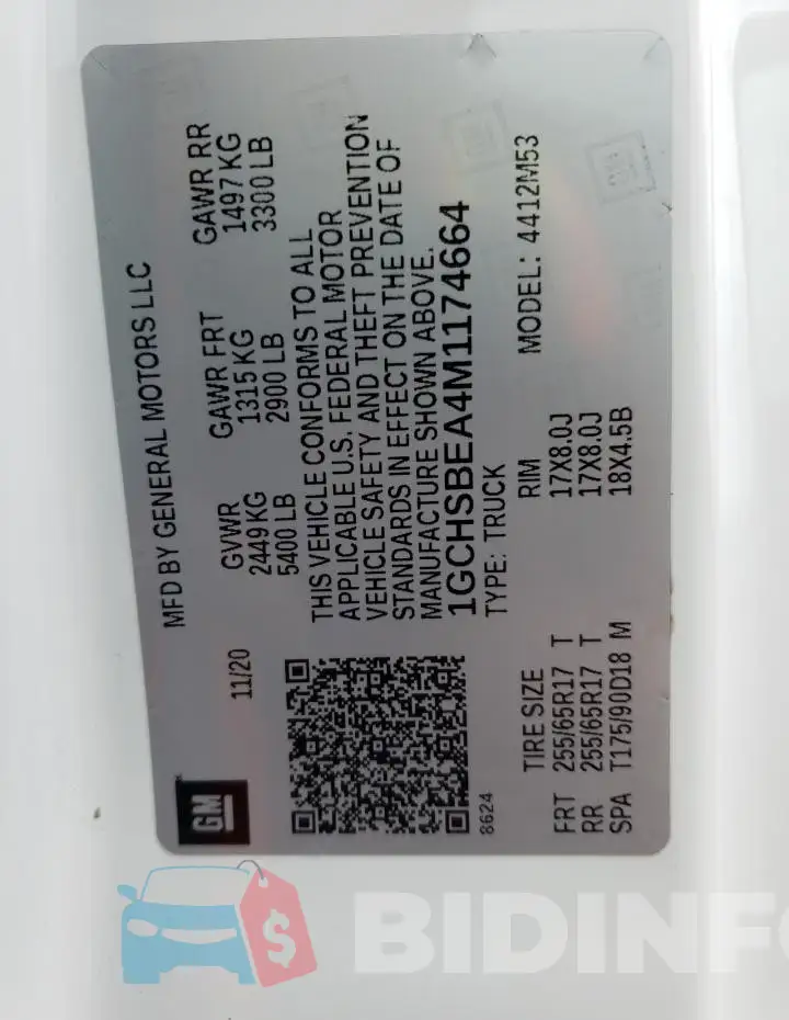 1GCHSBEA4M1174664 Photo# 13