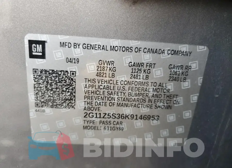 2G11Z5S36K9146953 Photo# 12