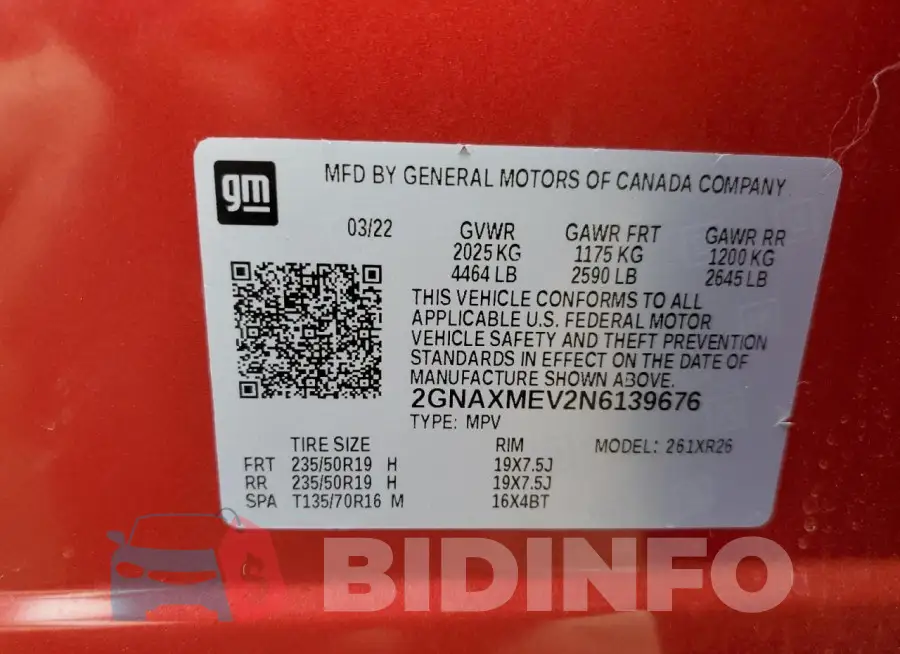 2GNAXMEV2N6139676 Photo# 12
