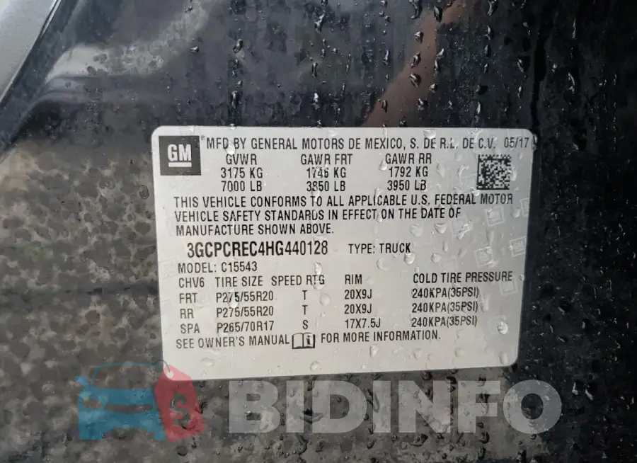 3GCPCREC4HG440128 Photo# 12