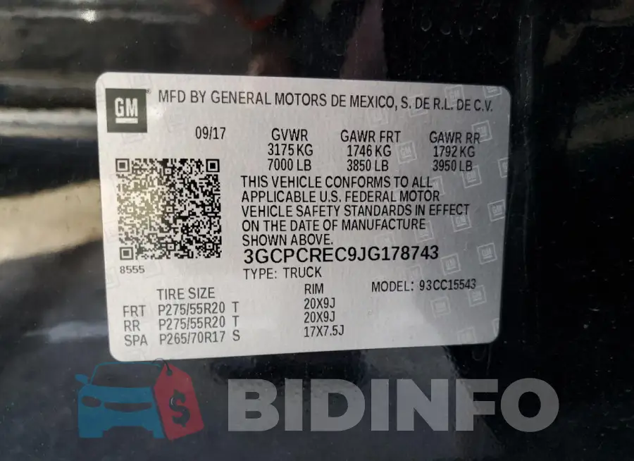 3GCPCREC9JG178743 Photo# 12