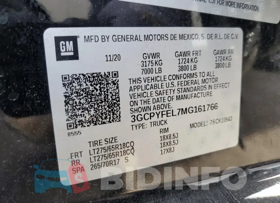 3GCPYFEL7MG161766 Photo# 12
