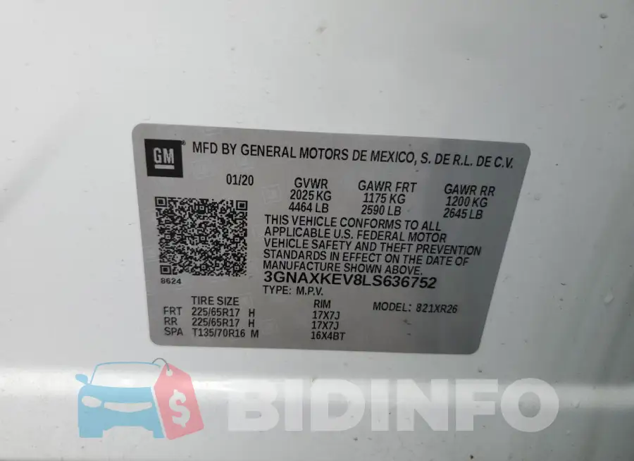 3GNAXKEV8LS636752 Photo# 12