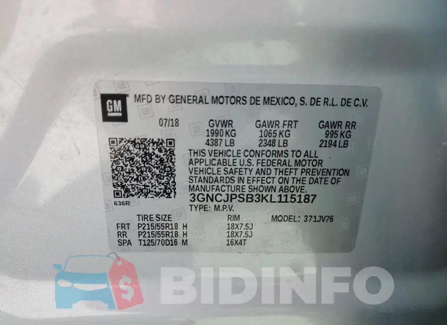 3GNCJPSB3KL115187 Photo# 12
