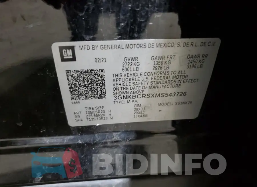 3GNKBCRSXMS543726 Photo# 12
