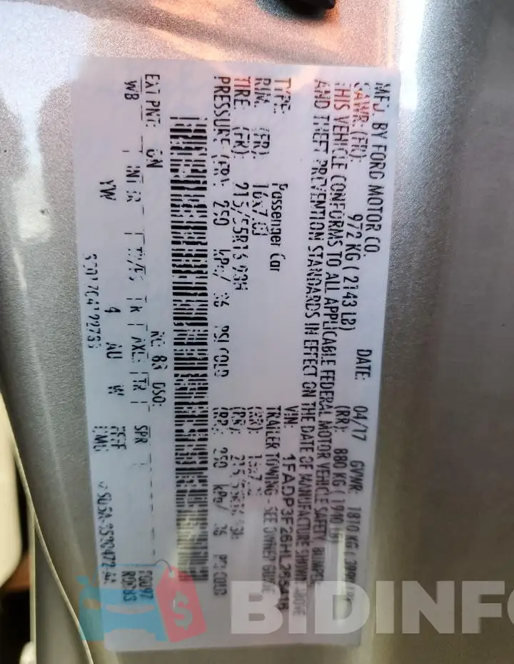 1FADP3F26HL265416 Photo# 13