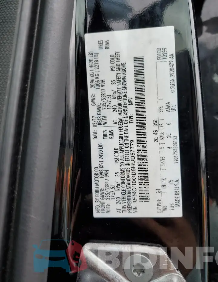 1FMCU0GD5HUD57779 Photo# 12