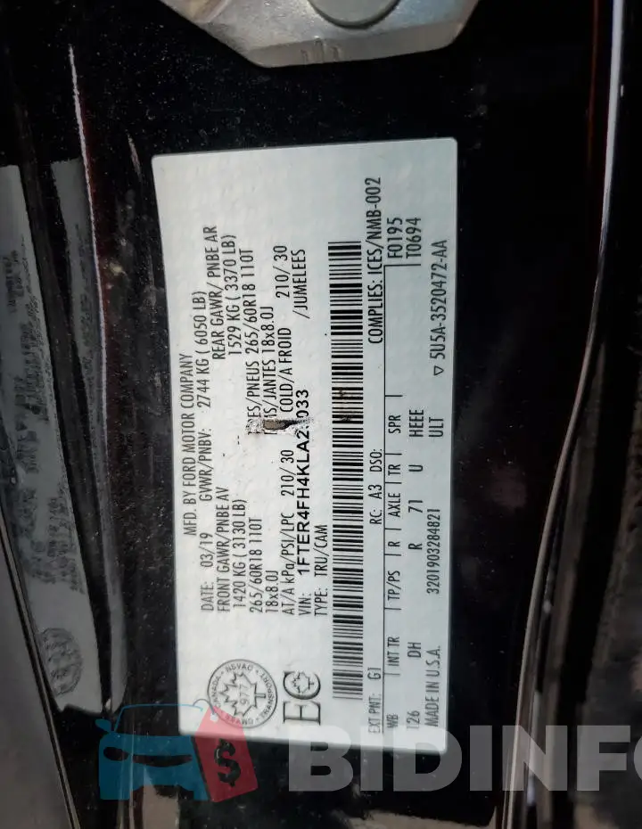 1FTER4FH4KLA25033 Photo# 13