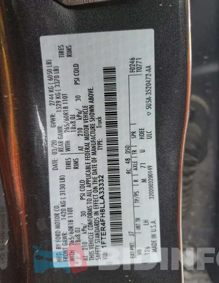 1FTER4FH8LLA33332 Photo# 12