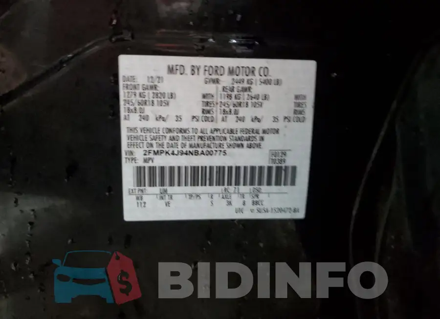 2FMPK4J94NBA00775 Photo# 13
