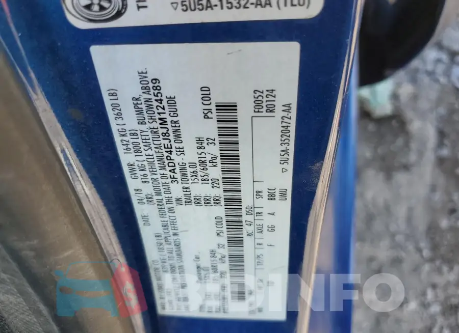 3FADP4EJ8JM124589 Photo# 12