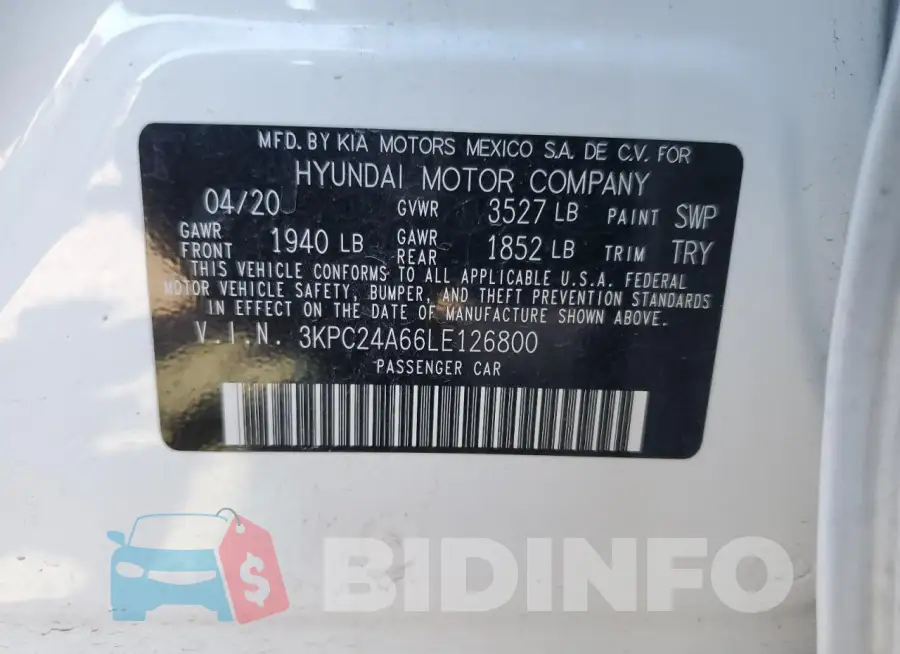3KPC24A66LE126800 Photo# 12