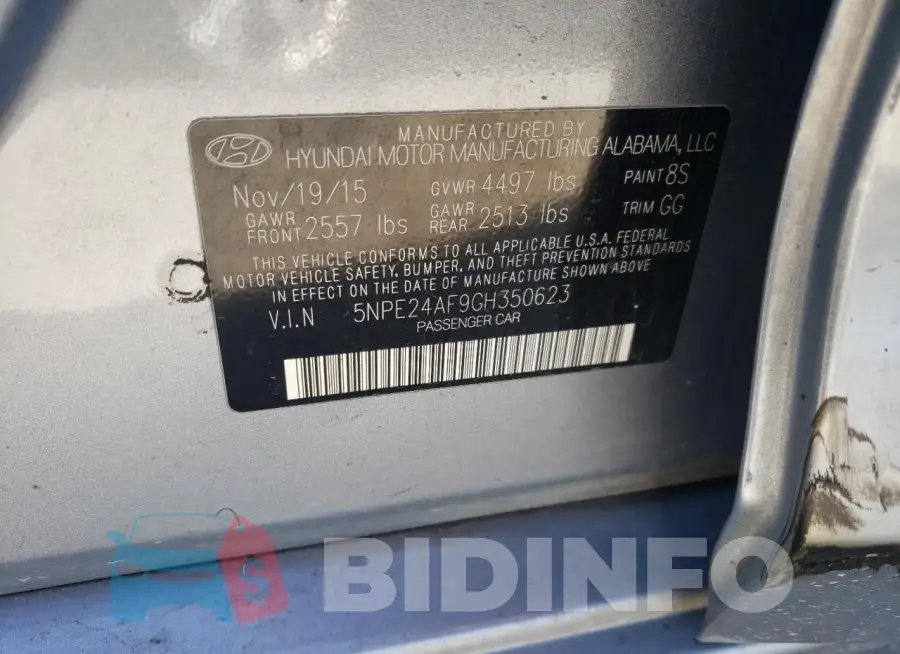 5NPE24AF9GH350623 Photo# 12