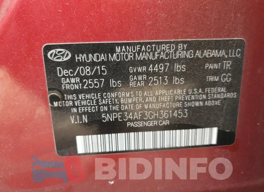 5NPE34AF3GH361453 Photo# 12