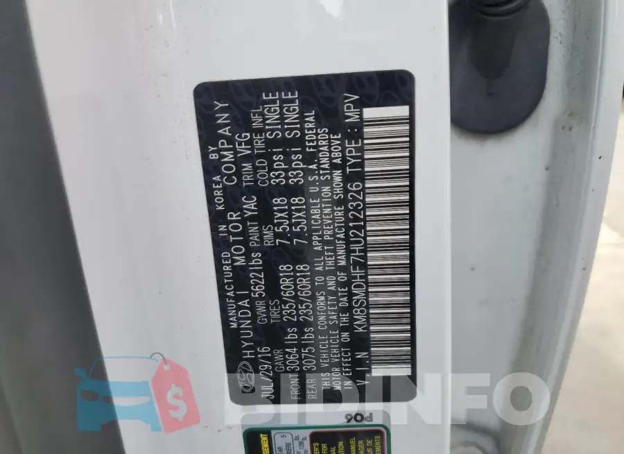 KM8SMDHF7HU212326 Photo# 13