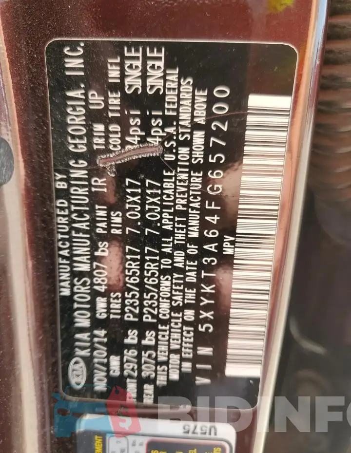 5XYKT3A64FG657200 Photo# 12