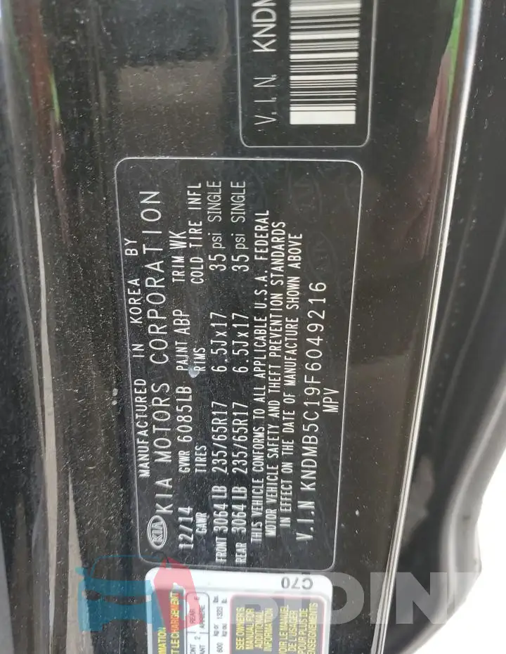 KNDMB5C19F6049216 Photo# 14