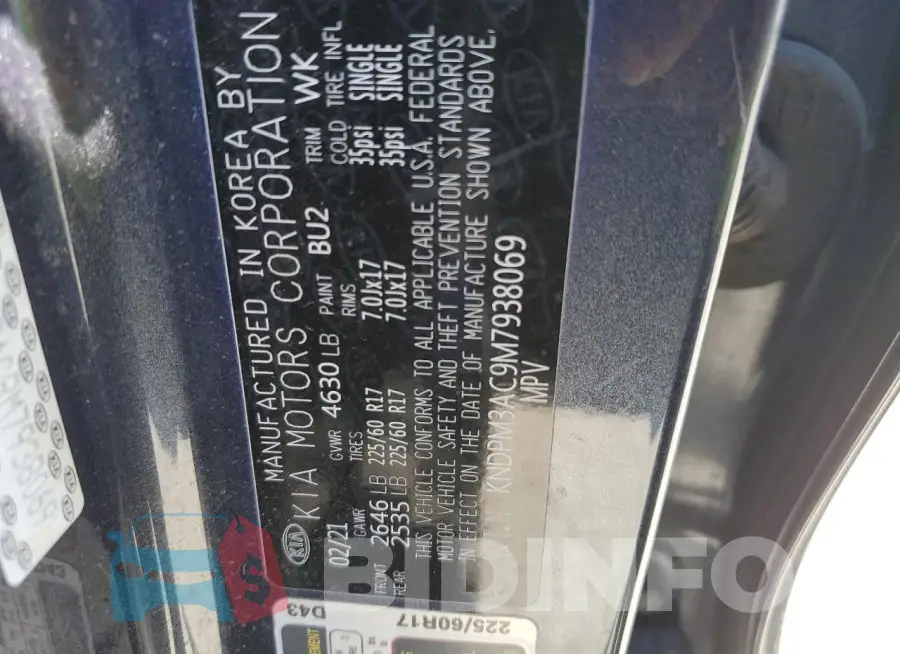 KNDPM3AC9M7938069 Photo# 13